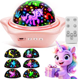 One Fire Unicorn Night Light Projector – Magical Birthday Gift for Girls Ages 3-8 with 6 Themed Slides