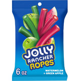 JOLLY RANCHER Ropes Assorted Fruity Chewy Rope Candy for Hiking Snacks, Beach Days, and Tailgating Treats, 6 oz