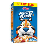 Kellogg's Frosted Flakes Breakfast Cereal, 28.5 oz Giant Size, Kid-Approved Frosted Corn Flakes for Family Breakfast Table