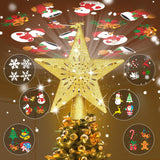 HOLIDAY MAGIC Christmas Tree Topper Light – Ready-to-Give Hostess Gift in Gift Box, 6 LED Projection Slides