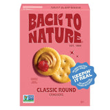 Back to Nature Classic Round Crackers – Non-GMO Vegan Snack for Mindful Office Desk and Lunch Packing, 6.5 oz Box