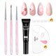 A-3 Pcs Nail Art Brushes & White Gel