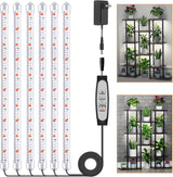 Roleadro 4-Bar Full Spectrum Grow Light – Home Office Desk Plant Setup with Auto Timer for Focused Workdays