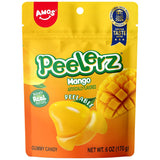 AMOS Peelerz Gummy Candy – Road Trip Snack for the Car Cup Holder, 10 Mess-Free Individually Wrapped Packs per 8.47oz Box
