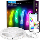 DAYBETTER Smart IC LED Strip Lights – Multicolor BGRIC Accent Lighting for Bedroom Aesthetic and Living Room Ambiance