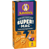 Annie's Super Shapes Mac and Cheese – Wholesome Weeknight Dinner for Picky Kids, Organic Pasta with Real Cheddar, 6 oz Box