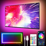 GIPOYENT TV LED Backlight Strip - Eye-Strain Relief for Late-Night Movie Nights, Dimmable Bias Light for 35-85 Inch TVs
