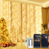 Brightown Smart Curtain Lights – Thoughtful Birthday Gift for Her with Bluetooth App and 8 Twinkle Modes