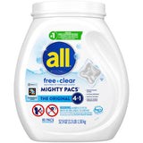 all Mighty Pacs Free Clear Laundry Detergent – Safer Laundry for Sensitive Skin, Triple-Credentialled Dermatologist Allergist Pediatrician Formula