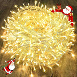 Brightown 240LED Connectable String Lights for Patio, Pergola & Garden Pathway – 88ft Waterproof Warm White Fairy Lights with Timer