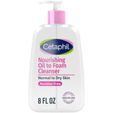 Cetaphil Nourishing Oil to Foam Cleanser – Single-Bottle Minimalist Skincare for Normal to Dry Skin, 8 fl oz