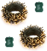 LumDecor Battery String Lights – Patio and Garden Outdoor Decor, 200 LED 66ft Waterproof Timer for Holiday and Party Ambiance