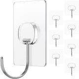 JINSHUNFA Adhesive Wall Hooks – Stylish Towel Hook for Cozy Bathroom Decor, Transparent