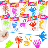 Non Candy Halloween Treats Safe for Kids – 28 PCS Sticky Toy Handouts Free of Sugar, Dyes and Common Allergens for Trick or Treat Night