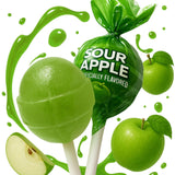 Sour Apple Mini Lollipops – 65 Count Bulk Individually Wrapped Green Suckers for Parades, Carnivals & Outdoor Community Events