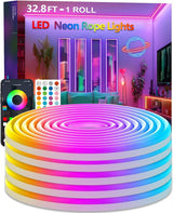 Outdoor Patio Neon Strip Lights – IP67 Waterproof RGB LED Rope for Deck and Garden