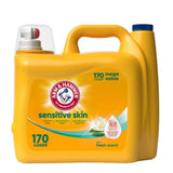 ARM & HAMMER Sensitive Skin Laundry Detergent – Hypoallergenic Fresh Scent for Bedtime and Bath Linens, 105 fl oz