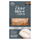 Dove Men+Care Cream Bar – Calming Post-Workout Rinse for Sensitive Skin, Coconut and Citrus