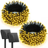 Brightown Solar String Lights Outdoor 144ft 400 LED Warm White Twinkle, IP65 Waterproof Fairy Lights for Patio Camping Garden and Backyard Events