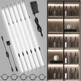 JUSJUBR COB LED Strip Lights for Display Cabinets, Warm Aesthetic Accent Lighting for Curio Cases and Trophy Shelves