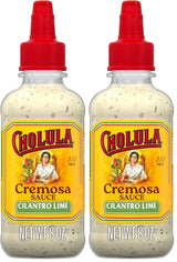 Cholula Cremosa Cilantro Lime – Fast Flavor Shortcut for Lunch Prep, Rice Bowls & Office Lunches, Mild 8 oz Flip-Cap