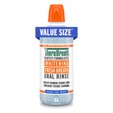 TheraBreath Alcohol-Free Whitening Mouthwash Dazzling Mint – Sensitive Mouth and Post-Dental Care Rinse, 1 Liter