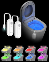 LumiGuard Toilet Night Light – Quirky Housewarming Gift, Motion Activated 2 Pack LED Bowl Light