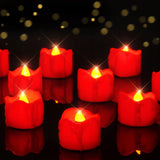 Homemory Flameless Drip LED Tea Lights – Halloween Black Candles for Moody Living Room Mantel & Entryway Decor