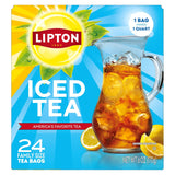 Lipton Unsweetened Iced Tea Bags – Family Safe Zero Sugar Drink for Kids Lunches and Family Meals, 24 Quart Box