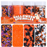 Halloween Baking Studio Sprinkle Set for Content Creators, 4-Bottle Photo-Ready Decorating Kit