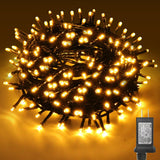LuminexGlow Patio String Lights 32ft 100 LED Outdoor Waterproof, 8 Modes Connectable Fairy Lights for Garden Pergola Backyard Camping