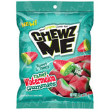 ChewzMe Watermelon Gummies, Gluten-Free Sour Gummy Candy for School Lunch Boxes and After-School Snacks, 6 oz Resealable Bag