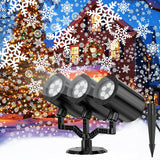 [Brand] Snowflake Projector Light – Outdoor Patio and Garden Decor for Winter Evenings