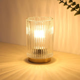 Luminous Glass Cordless Table Lamp for Cozy Bedroom Decor and Ambient Living Room Styling