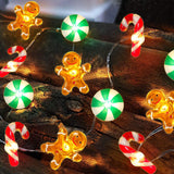 [BRAND] Christmas String Lights with Santa, Tree & Snowflake Shapes – Festive Stocking Stuffer and Holiday Gift for Women, Men, and Couples