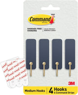 Command Medium Wire Hook Latte Decorative Wall Hooks for Bedroom Aesthetic, Damage-Free Hanging for Jewelry and Scarves