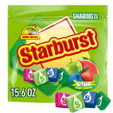 STARBURST Sour Chewy Candy Portable Snack for Camping Trips, Picnics, and Outdoor Movie Nights, 15.6 Oz Resealable Bag