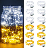 Aurora Glow Fairy Lights 7ft Copper Wire String Lights Battery Operated for Bedroom Aesthetic and Cozy Living Room Decor