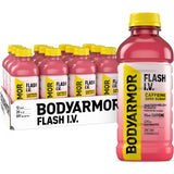 BODYARMOR Flash I.V. Electrolyte Beverage – Family Hydration for Practice and Game Days, No Artificial Dyes Drink 20 Fl Oz 12-Pack