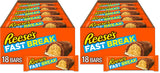 REESE'S FAST BREAK Candy Bars – Office Break Room Snack Stash for Employees, Bulk Individually Wrapped Reese's Peanut Butter Bars