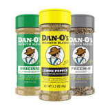 Dan-O's Seasoning Variety Pack – Thoughtful Birthday Gift for Mom and Women Who Love to Cook, 3 Bottle Set of Lemon Pepper, Original and Preem-O