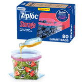 Ziploc Quart Stand-Up Storage Bags – Freezer-Safe Portioning for Clean Eating and Nutritional Planning