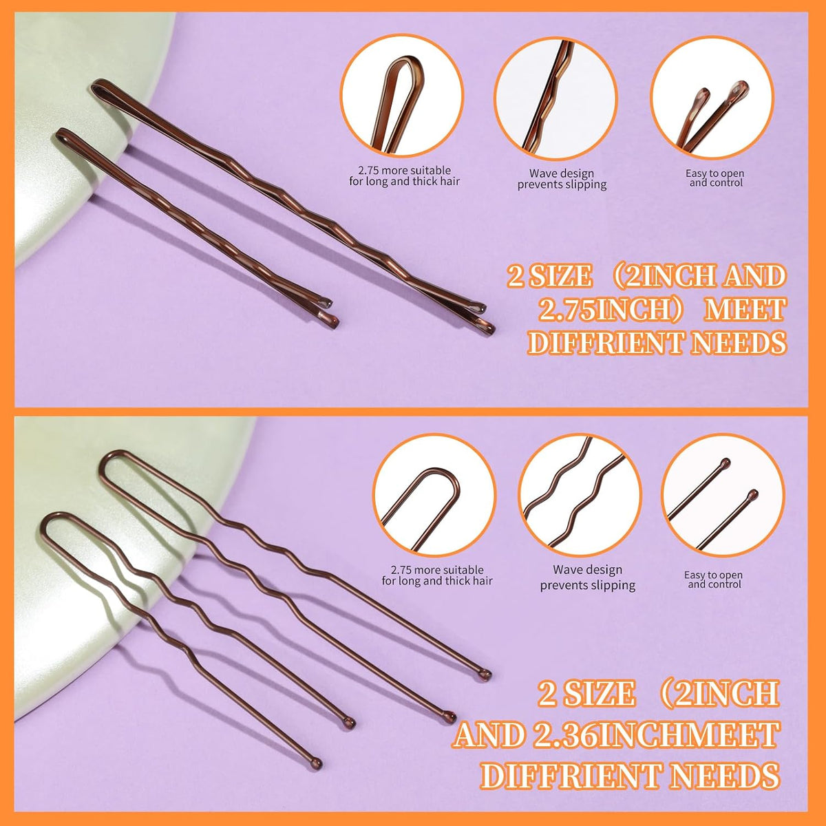 Teenitor Bobby Pins and U-Pins Collection – Valentine's Day Gift for Women, 300-Piece Hair Accessory Set for Secure Updos