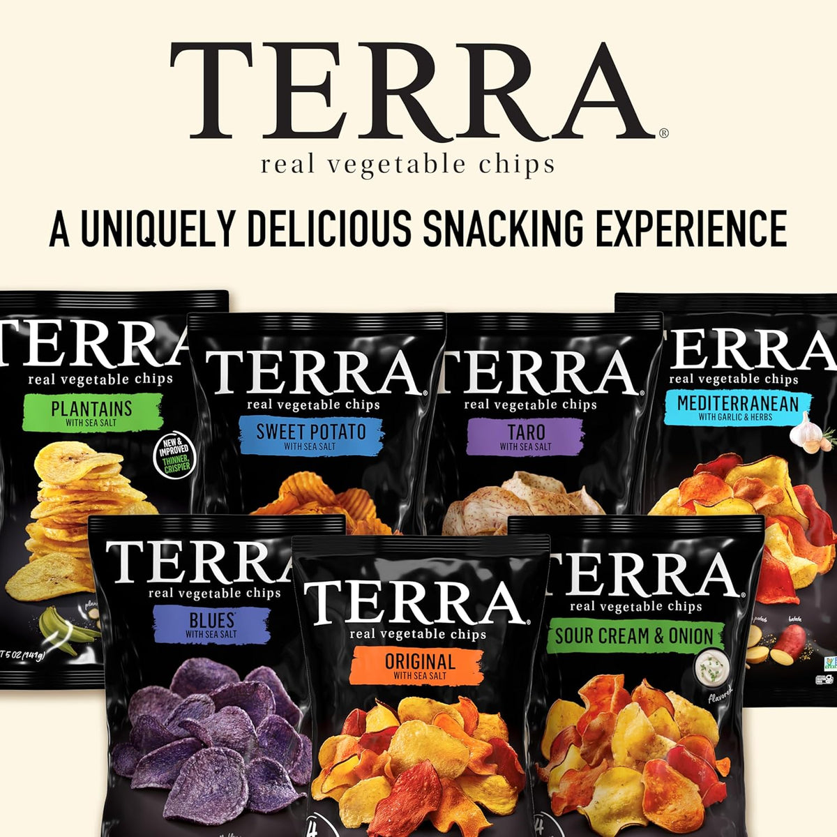 Terra Vegetable Chips – Clean Ingredient Pantry Snack for Wellness Routines, 5 oz
