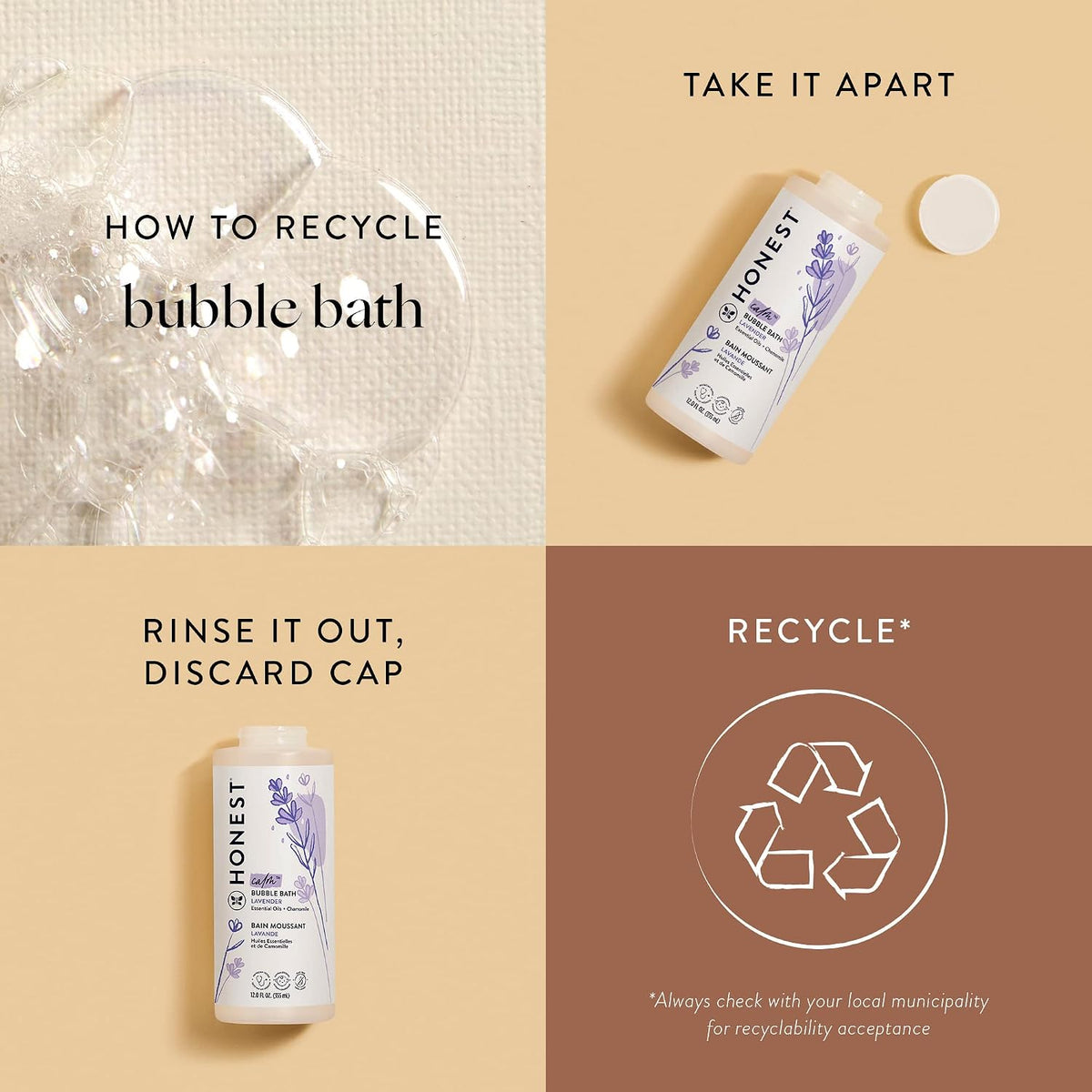 The Honest Company Bubble Bath – Gentle Lavender Calm Sensitive Bath Formula for Families with Allergy-Prone Skin in the Shared Bathroom