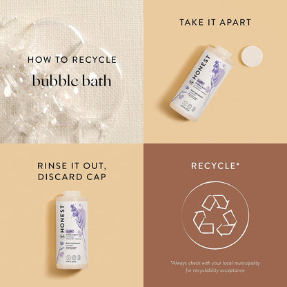 The Honest Company Bubble Bath – Gentle Lavender Calm Sensitive Bath Formula for Families with Allergy-Prone Skin in the Shared Bathroom