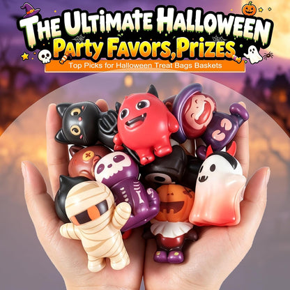 themed character set including vampires, pumpkins, bats and more for collectible appeal