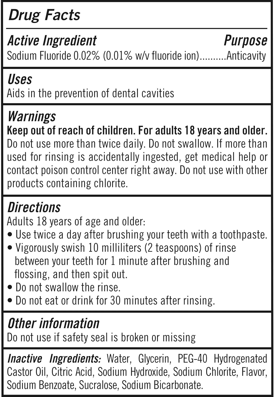 TheraBreath Alcohol-Free Mouthwash, 6-in-1 Cavity & Enamel Care for Sensitive Mouths, 2 Pack