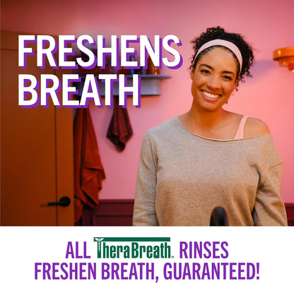 TheraBreath Alcohol-Free Mouthwash, 6-in-1 Cavity & Enamel Care for Sensitive Mouths, 2 Pack