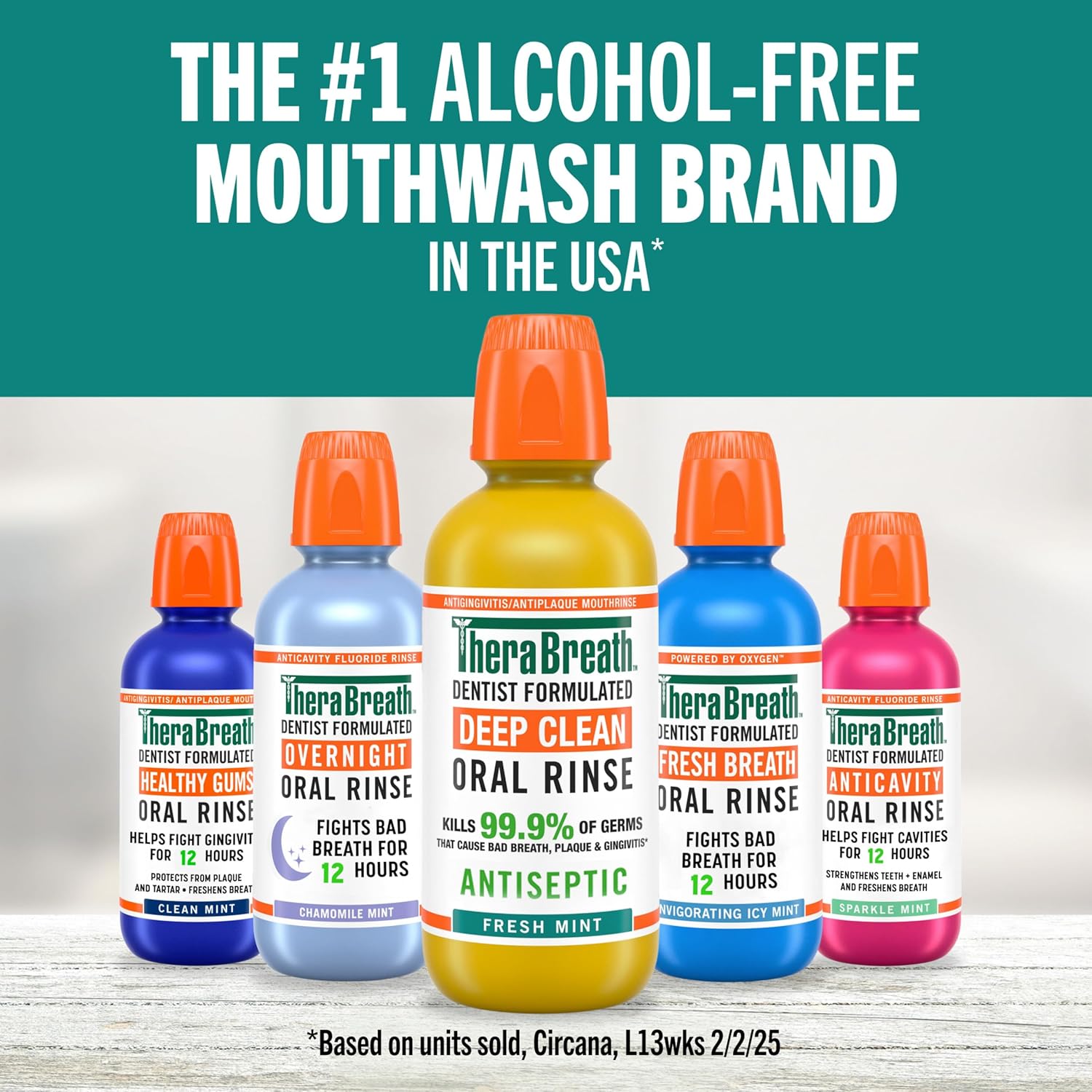 TheraBreath Deep Clean Mouthwash – Self-Care Oral Rinse for Nightly Bedtime Wellness Ritual, Fresh Mint